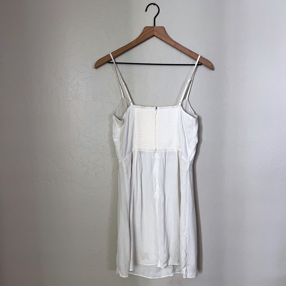 Sunday Best White Smocked Square Neck Mini Slip Dress Size S - Picture 4 of 6